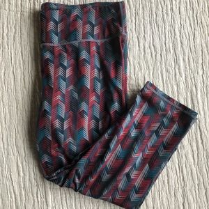 Fabletics multi colored workout Capri pants